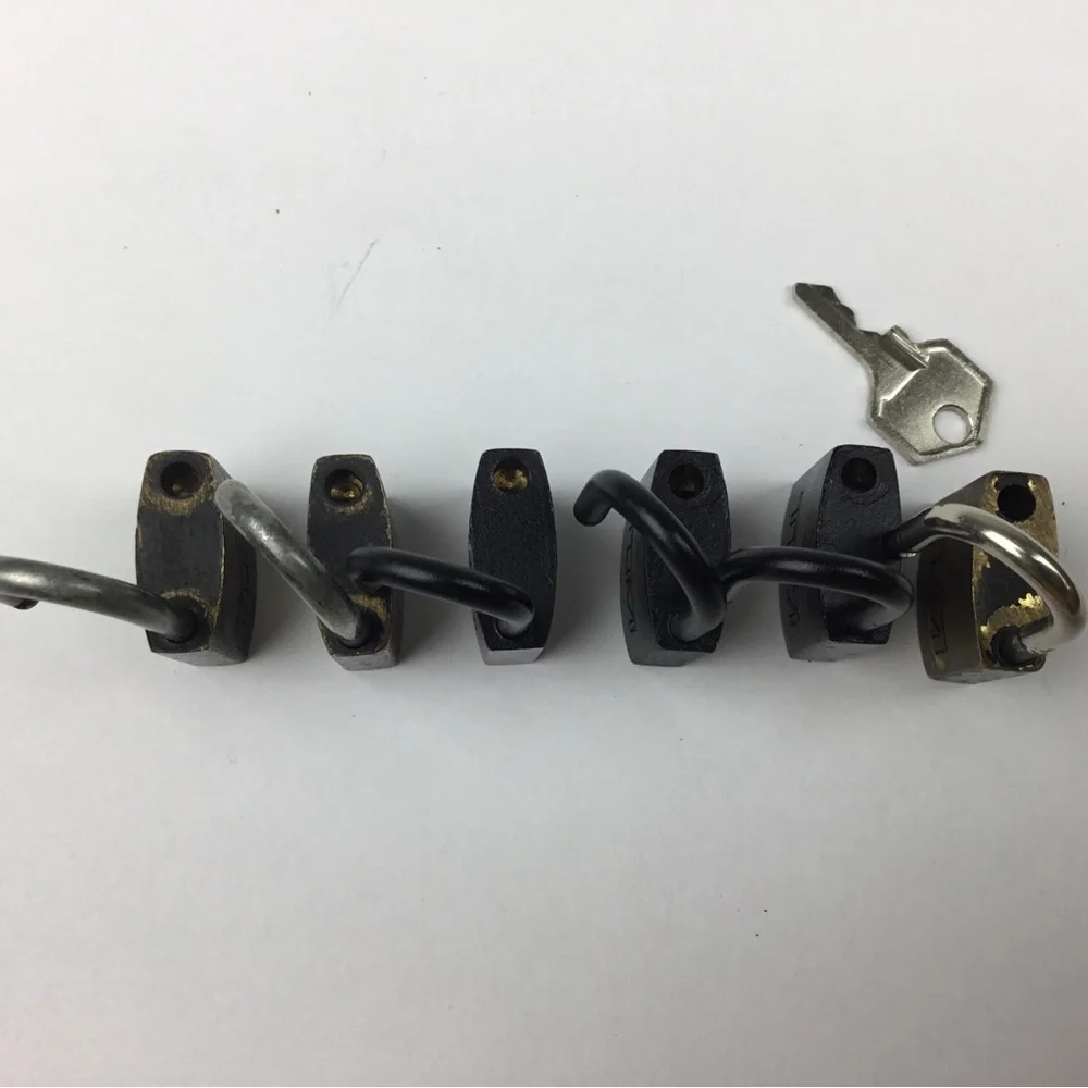 TUMI Metal Luggage Key Lock TSA Compliant - Set of 6 Locks Plus Key